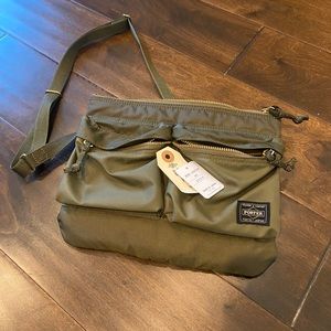 Bnwt porter yoshida & co force shoulder bag nylon army green crossbody